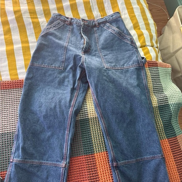 Big Bud Press Blue Straight Leg Women's Jeans - Picture 2 of 4